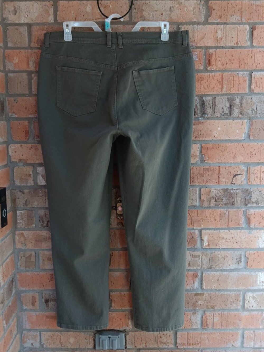 Gloria Vanderbilt Amanda Womens Jeans Olive Green Size 18W - Picture 8 of 8